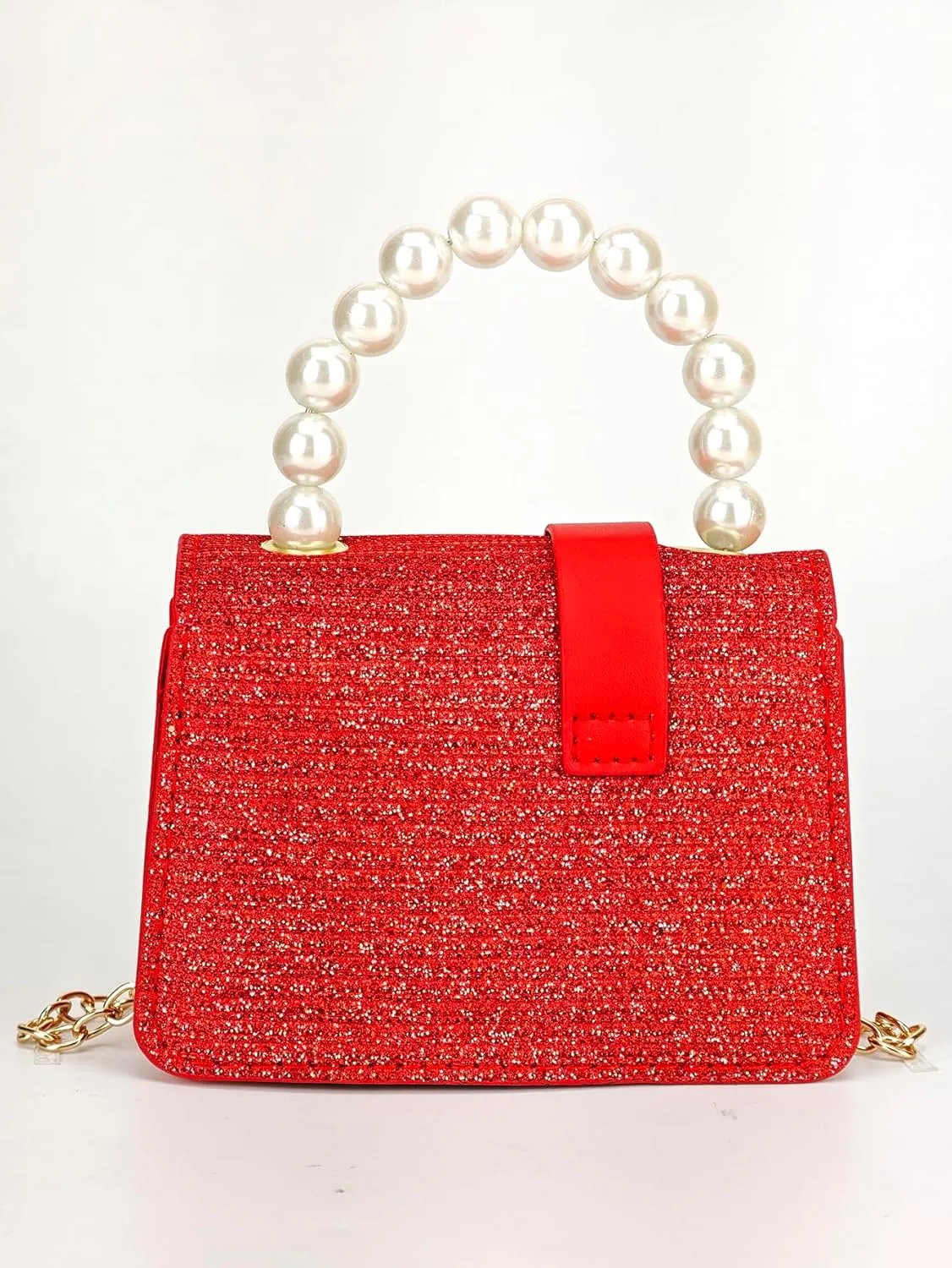 Women's Pearl Handle clutch Purse Wedding Evening Handbags Mini Crossbody Bag With Chain Strap