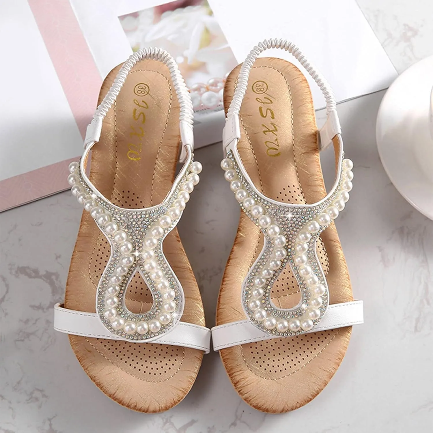 Women's Sandals Womens Flat Sandals Flat for Women Dressy Shoes for Women Dressy Casual Arch Support Comfortable Casual