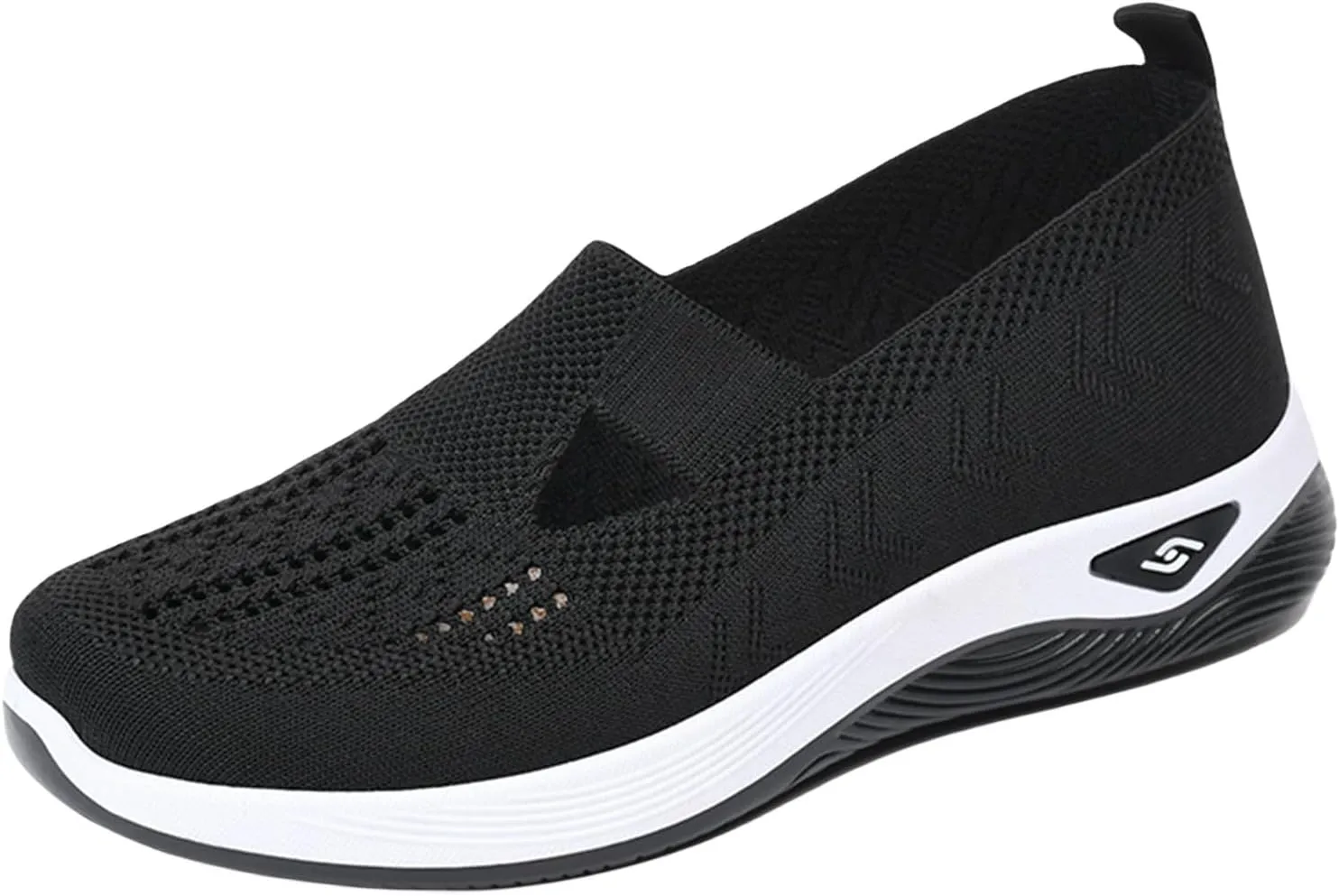 Womens Slip on Sneakers Shoes Woven Orthopedic Breathable Soft Shoes Go Walking Slip On Diabetic Foam Sneaker