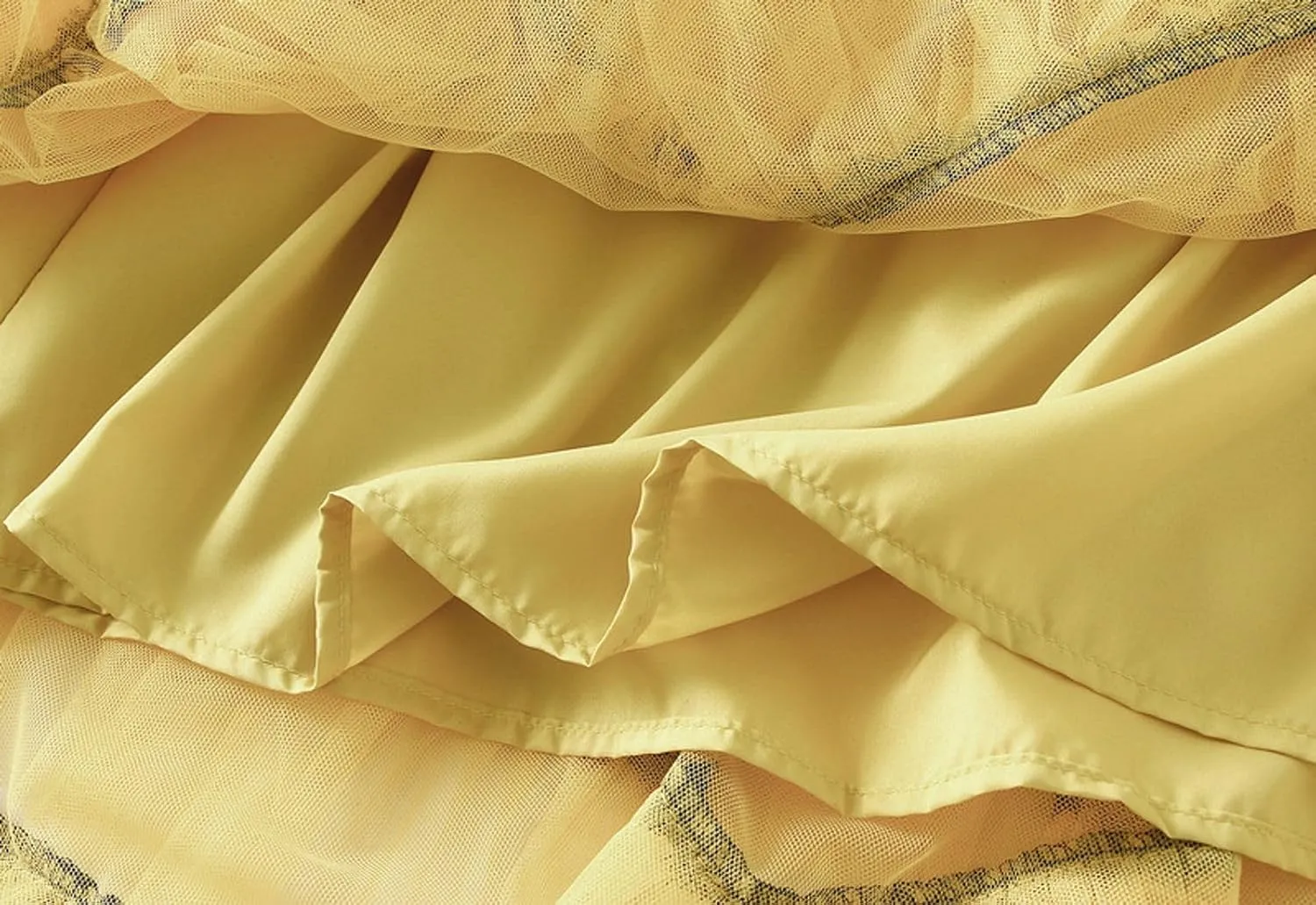 Womens Tutu Tulle Skirts Elastic High Waist Ruffles Skirt A-line Flowy Midi Tiered Skirt Summer Pleated Dance Skirts