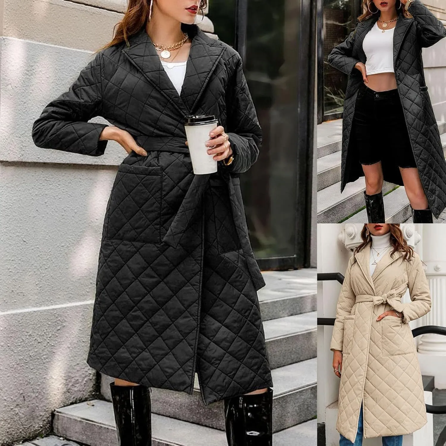 Womens Ultra Lightweight Packable Short Down Jacket Fashion Collarless Button Down Quilted Puffer Parka Coats Outwear