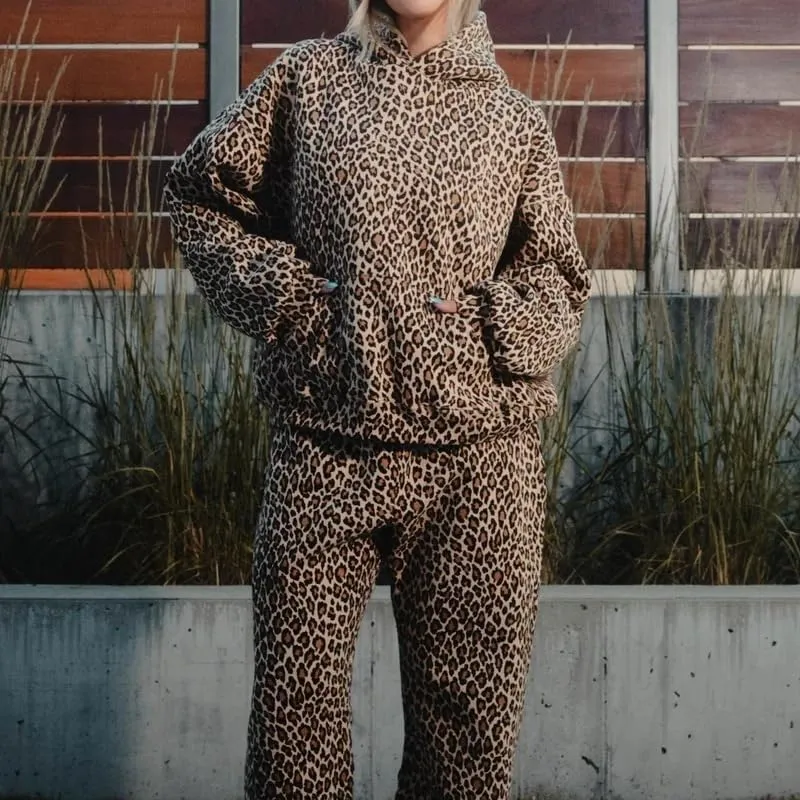 Y2k Cheetah Hoodie Leopard Print Hoodie Sweatshirt Women Oversized Trendy Graphic Hoodies 2000s Pullover Streetwear