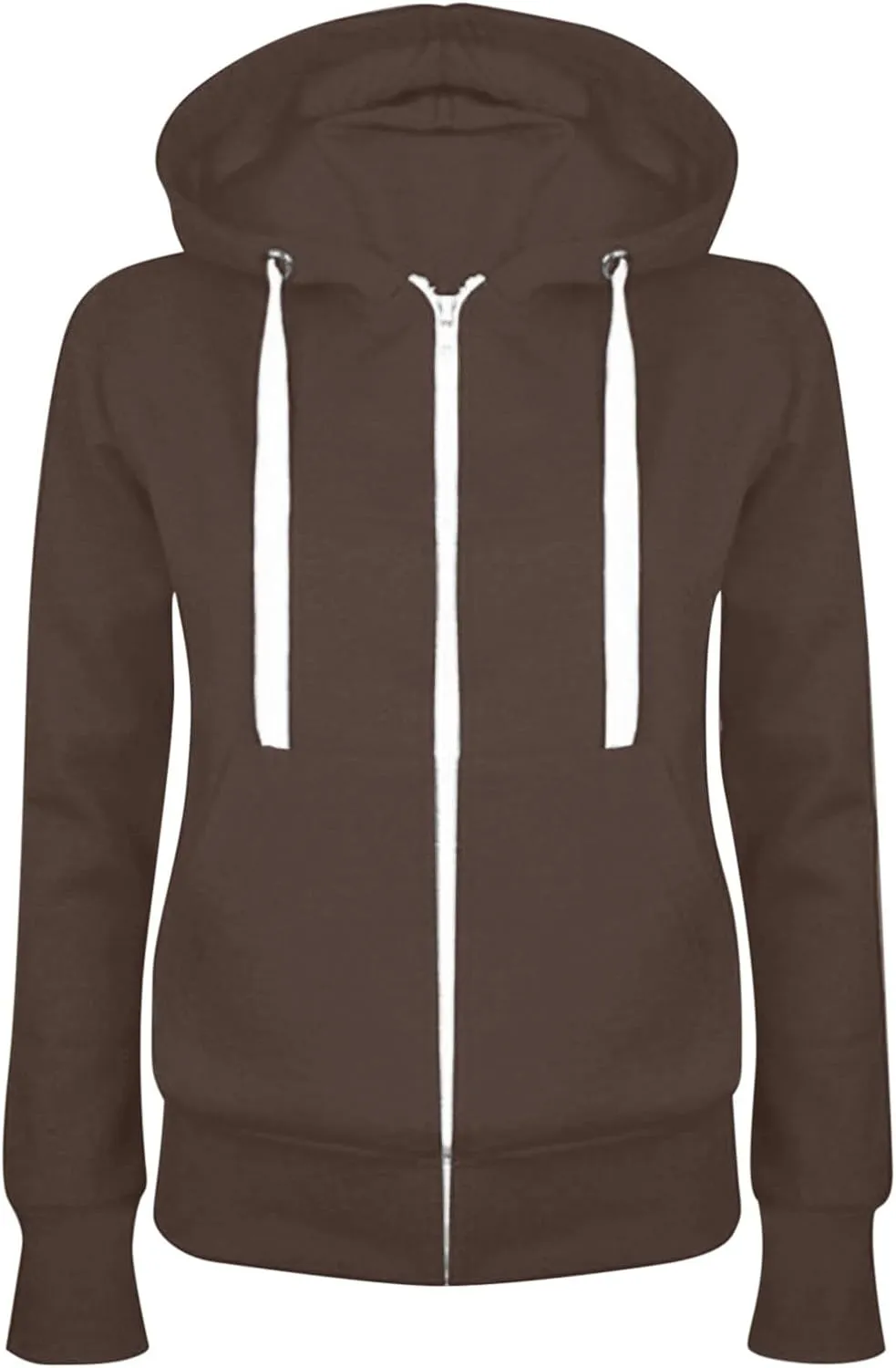 yardsong Zip Up Hoodie Women 2024 Trendy Long Sleeve Sweatshirts Casual Breathable Athletic Hooded Track Jacket with Pockets