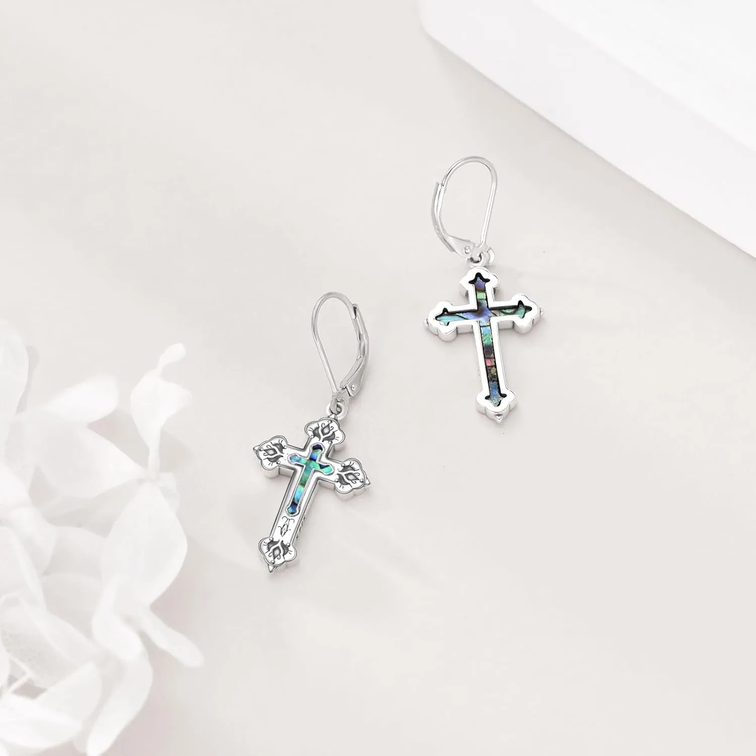 YFN Sterling Silver Celtic Knot Dangle Earrings Good Luck Irish Celtic Knot Leverback Dangles Earrings for Women