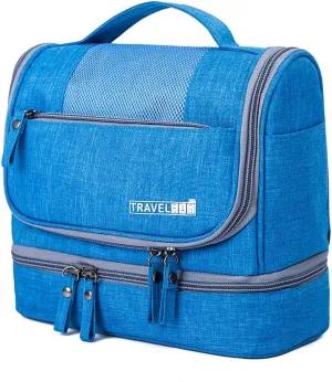 YUAKOU Toiletry Bag Travel Bag with Hanging Hook, Water-resistant Makeup Cosmetic Bag Travel Accessories For Men Women, Shampoo, Toiletries,Full Sized Container