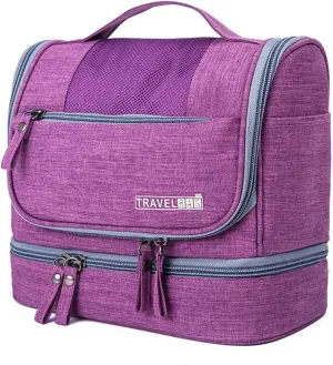 YUAKOU Toiletry Bag Travel Bag with Hanging Hook, Water-resistant Makeup Cosmetic Bag Travel Accessories For Men Women, Shampoo, Toiletries,Full Sized Container
