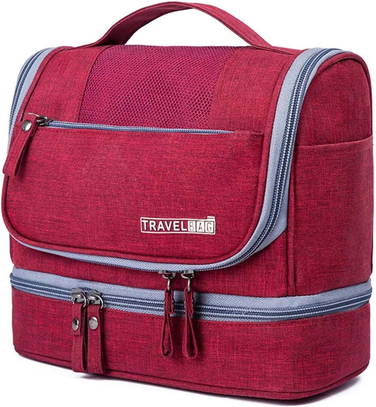 YUAKOU Toiletry Bag Travel Bag with Hanging Hook, Water-resistant Makeup Cosmetic Bag Travel Accessories For Men Women, Shampoo, Toiletries,Full Sized Container
