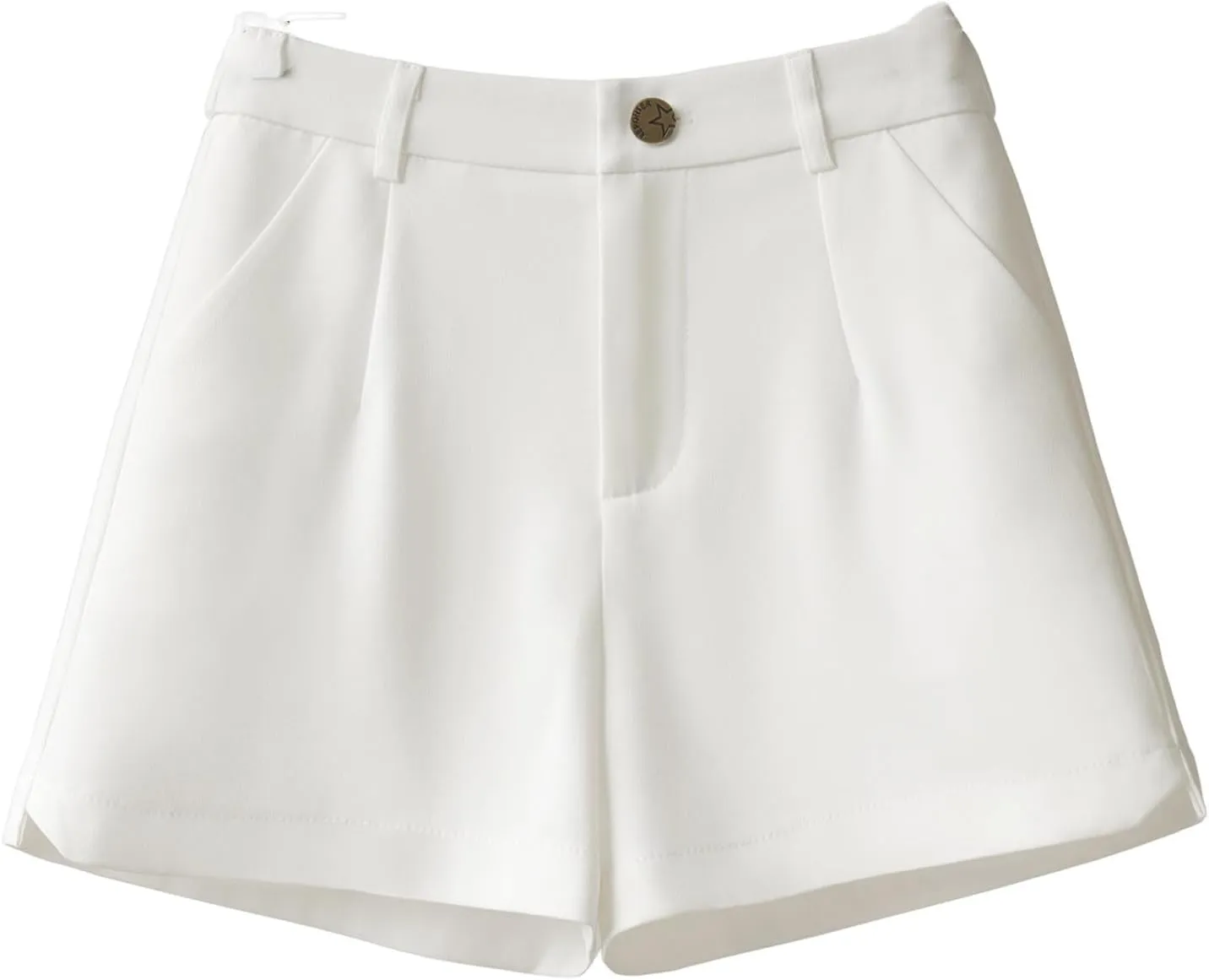 ZDRZK Trouser Shorts for Women High Waist Slim Wide Leg A-Line Business Shorts Elagant Outerwear Suit Casual Shorts Pants