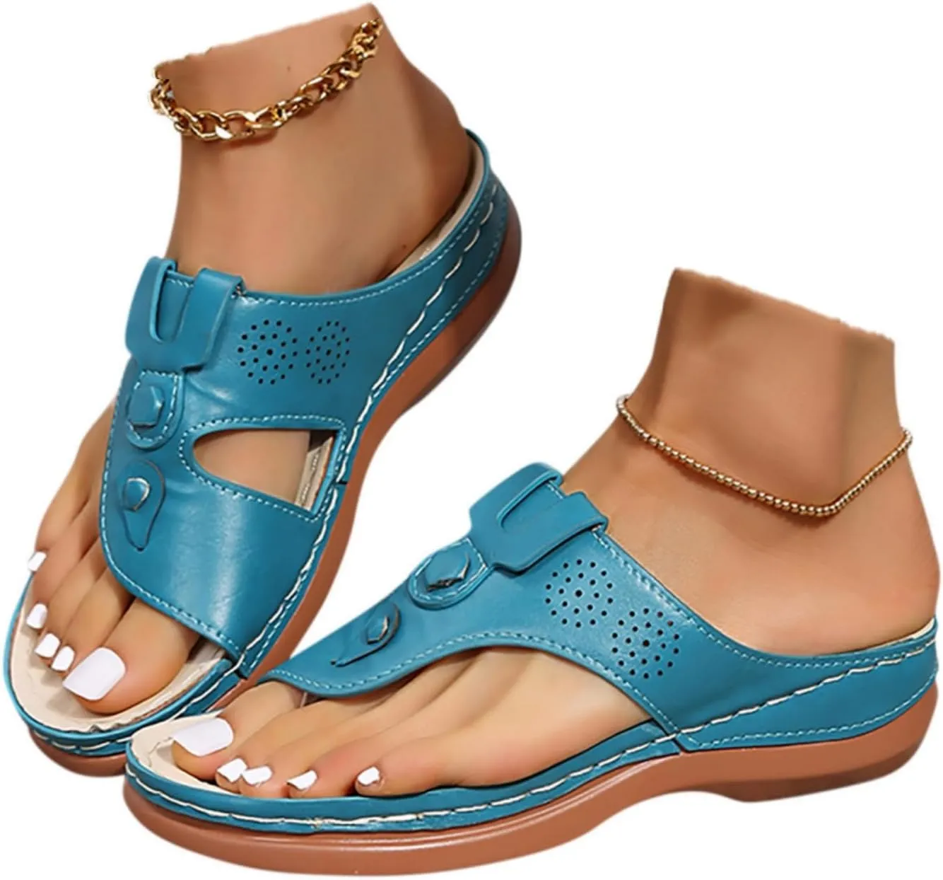 ZSpzx Orthopedic Sandals for Women,2025 Arch Support Wedge Flip Flops Slide Comfortable Dressy Summer Casual Beach Plantar Fasciitis Outdoor Slides Slip on Walking Shoes Work